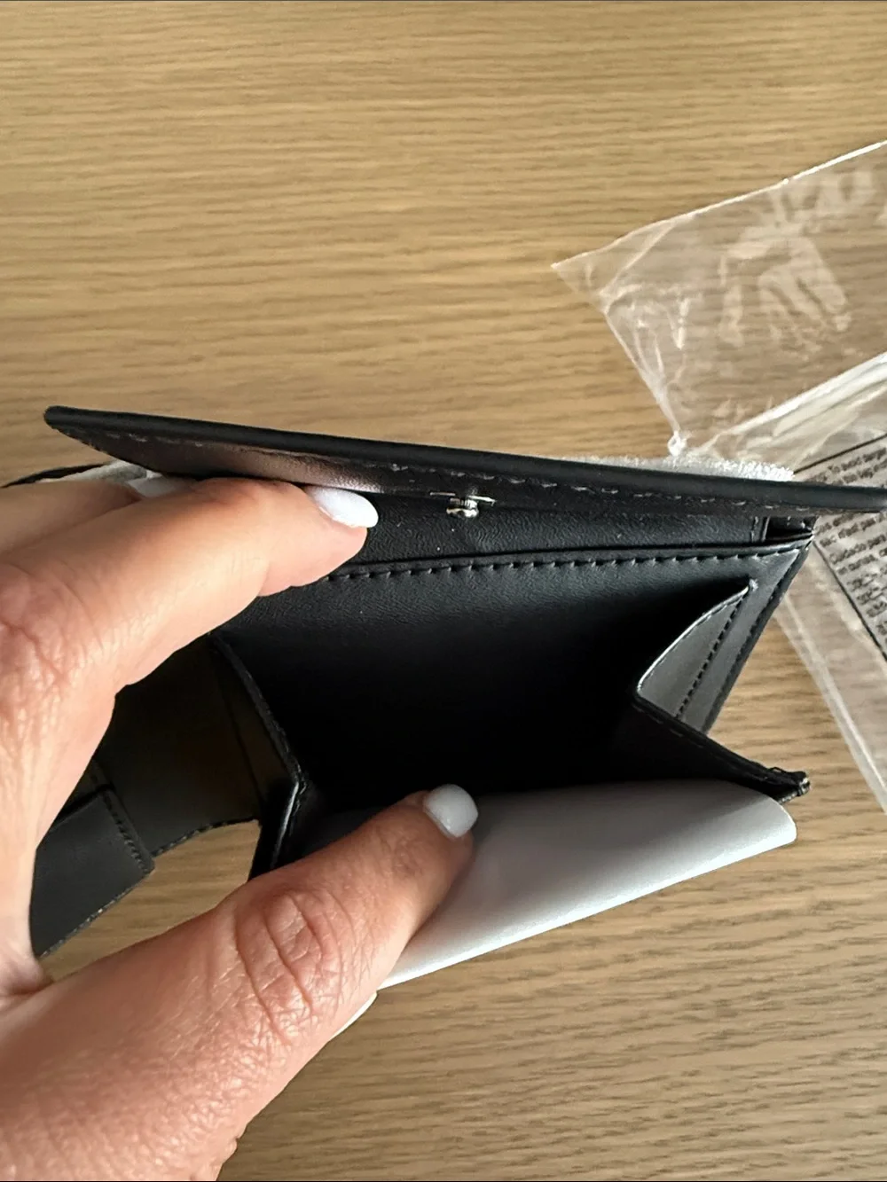 Michael Kors Black Pebbled Leather Bifold Wallet with Gold Logo